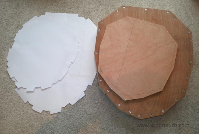 Making the Davros baby walker - Marking out using templates