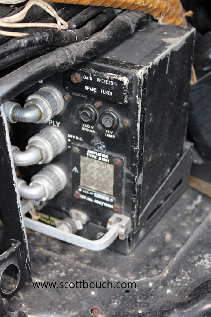 Amplifier Type A1961 installed in a Canberra B2 cockpit