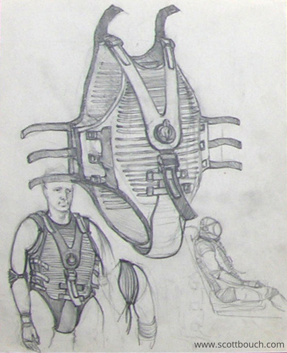 Windak full pressure suit design concept drawing