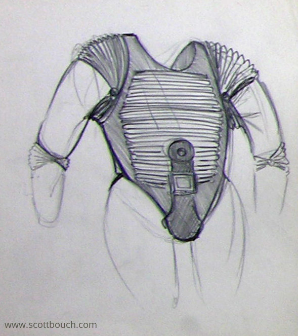 Windak full pressure suit design concept drawing