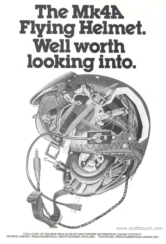 British Mk4A Flying Helmet advert: Well Worth Looking Into. Cutaway by Tony Matthews