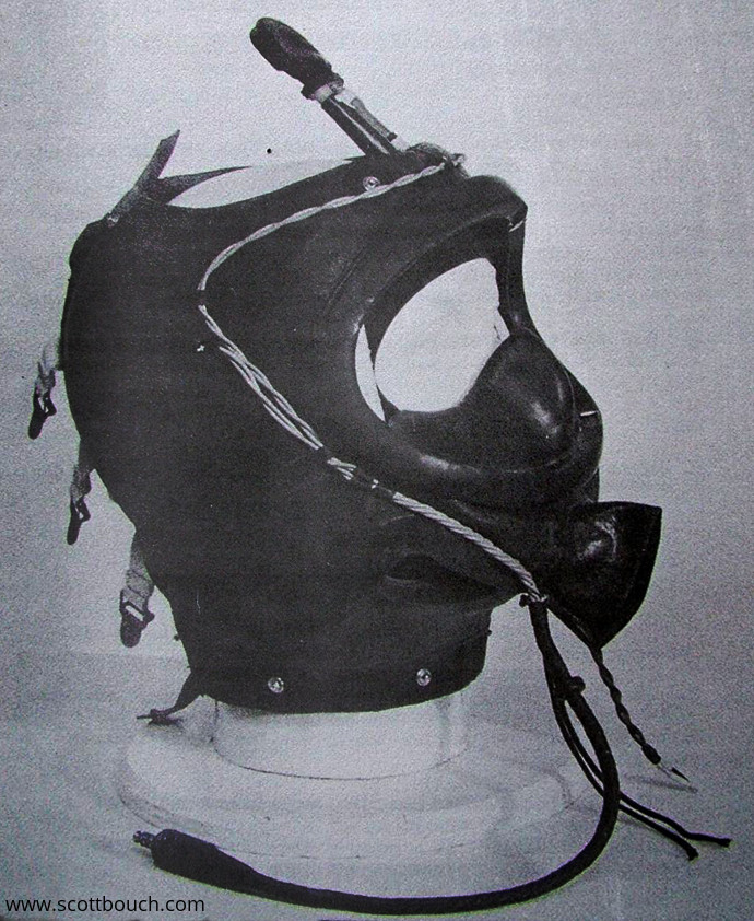 British E-Type Partial Pressure High Altitude Flying Helmet from Taylor Type-E Pressure Bladder