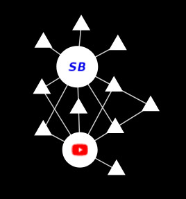 Lightbeam representation of embedded youtube video trackers