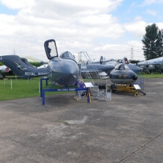 Newark Cockpit Fest 2010 DH Sea Vixen FAW.2 XN651 and Hawker Hunter F.1 WT684