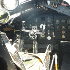 Newark Cockpit Fest 2010 EE Canberra TT.18 WH887 (847) inside cockpit - pilot's seat