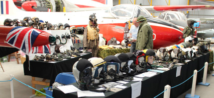 Newark Cockpit Fest 2013 Flying / Flight Helmet and Oxygen Mask Display