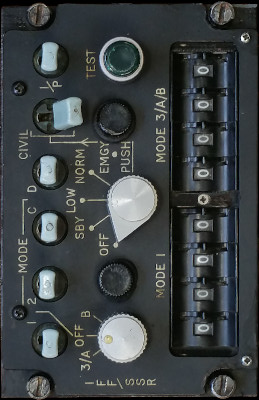 Panel A2: I.F.F/S.S.R transponder control unit