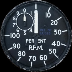 Panel A1: Engine RPM tachometer (No.1)