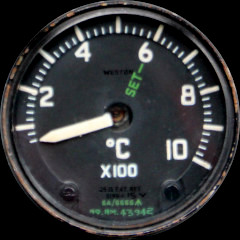 Panel A1: Engine jet pipe temperature indicator (No.2)