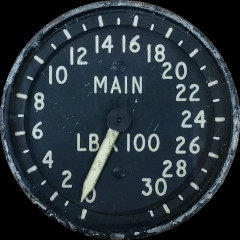 Panel A1: Port main fuel tank contents indicator